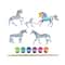 Breyer Horses Suncatcher Unicorns 5 Piece Craft Set